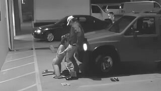 Parking Garage Sex on Security Camera With a Cheating Wife, Blowjob on Surveillance Cam