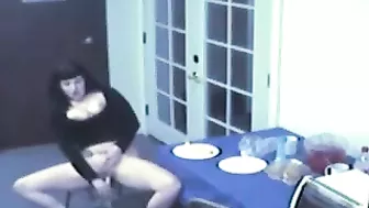 Young Secretary Take a Break from Work to Prepare a Delicious Meal for her Pussy