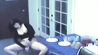 Young Secretary Take a Break from Work to Prepare a Delicious Meal for her Pussy