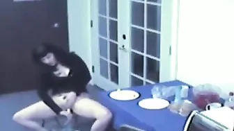 Young Secretary Take a Break from Work to Prepare a Delicious Meal for her Pussy