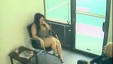 Sultry MILF Gets Caught on Camera cheating with her boss at the hair salon