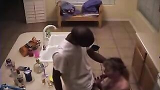 Unfaithful Wife Caught in the Act with Black lover, husband fights back and gets knocked out