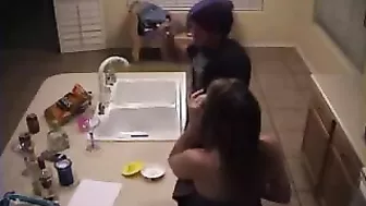 Unfaithful Wife Caught in the Act with Black lover, husband fights back and gets knocked out