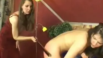 Lesbian Couple Enjoys Intimate Playtime with Spanking and Rubbing