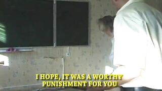 Russian Schoolgirl Gets Punished with a Big Spanking