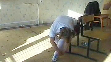 Spanking Teen in Russian Academy - Ass Spanking of Naughty Teens in Russian Academy