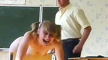 Spanking Teen in Russian Academy - Ass Spanking of Naughty Teens in Russian Academy