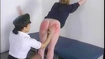 Ass Punishment by Police in Jail - Spanking and Humiliation