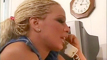 Caned Office Training for Big Ass Ebony - Spanking and Canning Punishment