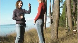 Spanking Teen Girlfriend in the Woods - Outdoor Fun!