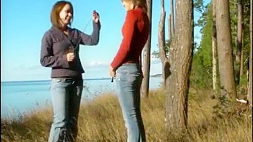 Spanking Teen Girlfriend in the Woods - Outdoor Fun!