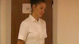 Nurse Receives Hard Caning from Doctor as Punishment for Misconduct, Includes Spanking and Other Forms of Punishment