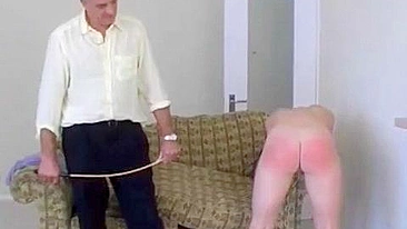 Busty Teen Gets Punished for Stealing with Spanking