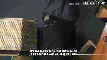 Spanking and Caning XXX video - Exciting Blonde Ass Painful Action!