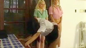 Three Teenage Girls Receive Harsh Caning Punishment for Misbehavior - Spanking and Caning Video