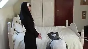 Convent Nun Spanks Teenage Schoolgirls during Disciplinary Session