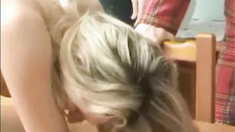 Russian Housewife's Maids Punished with Hard Spanking