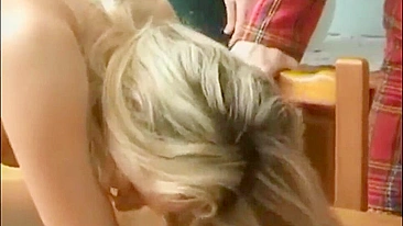 Russian Housewife's Maids Punished with Hard Spanking