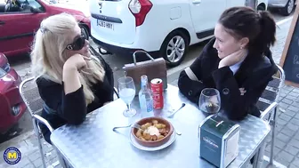 Strapon Lesbian Sex on the Streets - Fat Woman and Mature Partner with Heavy Moaning and Doggy Style