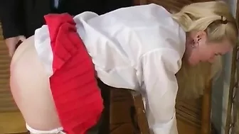 Schoolgirl Spanked and Caned - Watch as this naughty schoolgirl receives a firm spanking and caning from her strict teacher.