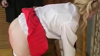 Schoolgirl Spanked and Caned - Watch as this naughty schoolgirl receives a firm spanking and caning from her strict teacher.
