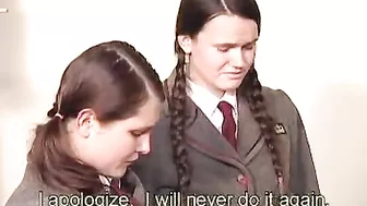 Schoolgirls Spanked by Teachers at Exam Meeting