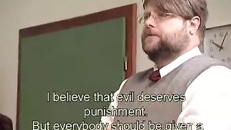 Schoolgirls Spanked by Teachers at Exam Meeting