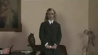 Spanked and Fucked - Two Teens Get Their Desks Fucked