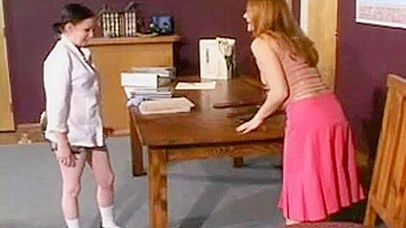 Spanking Teenage Schoolgirls - Teacher Punishes Naughty Students