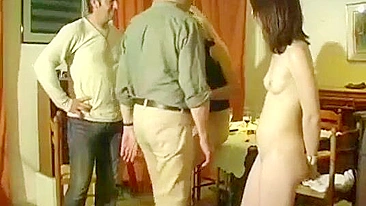 Two Teenage Couples Enjoy Spanking Play During Dinner
