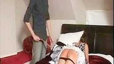 The Naughty Wife Gets Spanked by Her Husband - Teenage Couple's Discipline