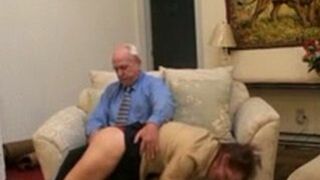 Mature Woman gets Spanked by Old Man in XXX Video