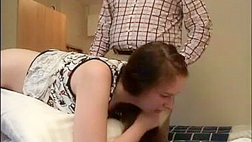Strict Dad Teaches Naughty Teen a Lesson with Caning Punishment