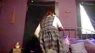 Naughty Teen Punished by Church Nun in Spanking Video
