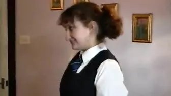 Spanking Schoolgirl's Big Butt with Caning Punishment Spanking Schoolgirl's Big Butt with Caning Punishment
