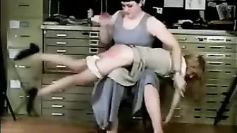 Mother Punishes Daughter's Naughty Behavior with Spanking and Reddened buttocks.