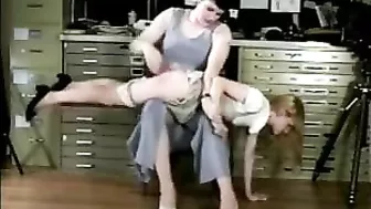Mother Punishes Daughter's Naughty Behavior with Spanking and Reddened buttocks.