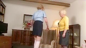 Granny Spanks Teen with Caning and Seeks More