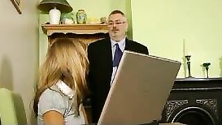 Spanking and Caning Punishment for Broken Computer by Teens