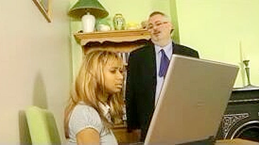 Spanking and Caning Punishment for Broken Computer by Teens