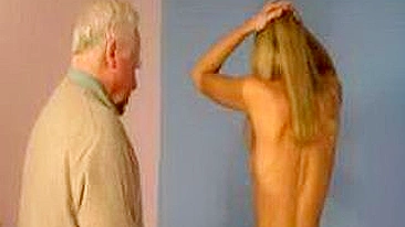 XXX Video - Crazy Grandpa Punishes Blonde teen girl