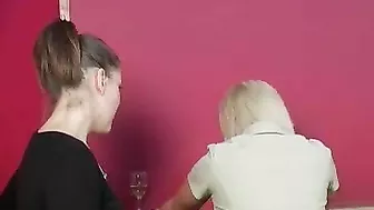 XXX Video - Blonde Gets Spanked by Teens