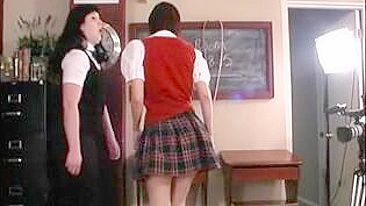 Spanking in Detention Room for Naughty Teens
