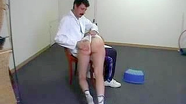 Spanking in Doctor's Office with Thin Ponytail - Amateur Teen Sex