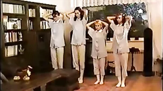 Naughty Schoolgirls Get a Hard Spanking from the Principal - Red Ass Pain