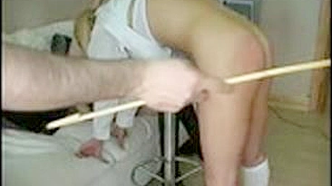 Spanking and Nude Pussy Punishment for Double Misbehavior - XXX Video