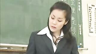 Japanese Schoolgirls Punished with Hard Spanking by Cruel Teacher