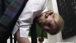 Naughty Teen Gets Spanked and Caned at Punishment School (NSFW)