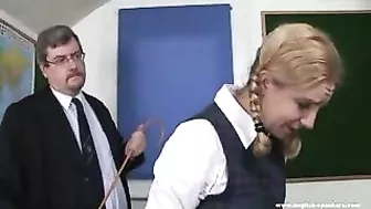 Naughty Teen Gets Spanked and Caned at Punishment School (NSFW)