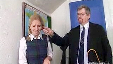 Naughty Teen Gets Spanked and Caned at Punishment School (NSFW)